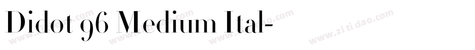 Didot 96 Medium Ital字体转换